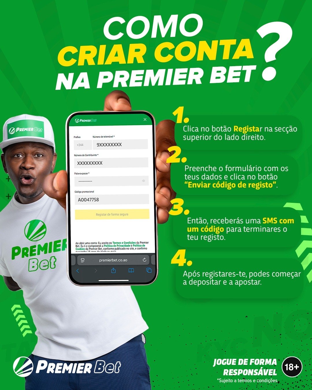 Como criar conta na Premierbetao Angola passo a passo