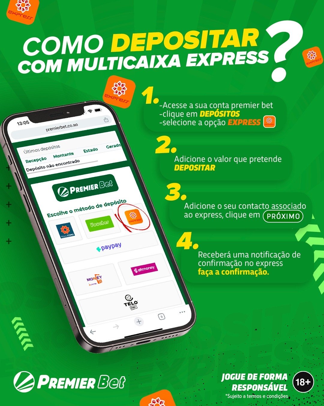 Como depositar na Premierbetao com Multicaixa Express